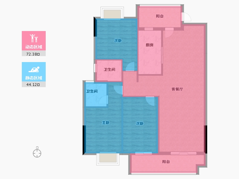 福建省-莆田市-国投景园-105.60-户型库-动静分区