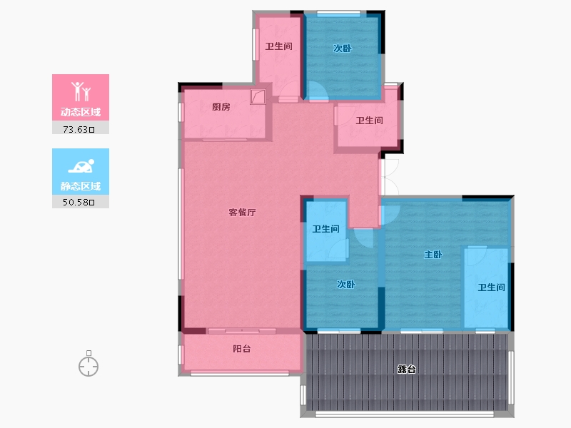 河南省-漯河市-苏荷揽月庭-135.20-户型库-动静分区