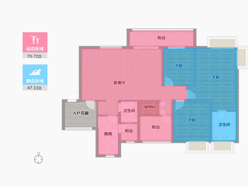 四川省-德阳市-蔚蓝凤凰岛-137.66-户型库-动静分区