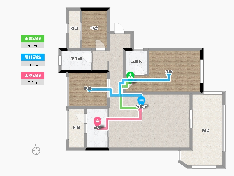 四川省-乐山市-峨眉璞园-101.81-户型库-动静线