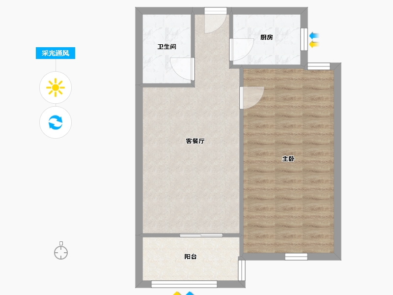 福建省-福州市-同晖府-60.55-户型库-采光通风