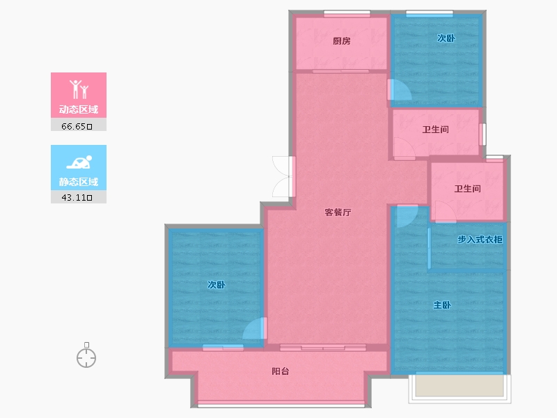 山东省-菏泽市-绿城桂语铂悦-99.24-户型库-动静分区