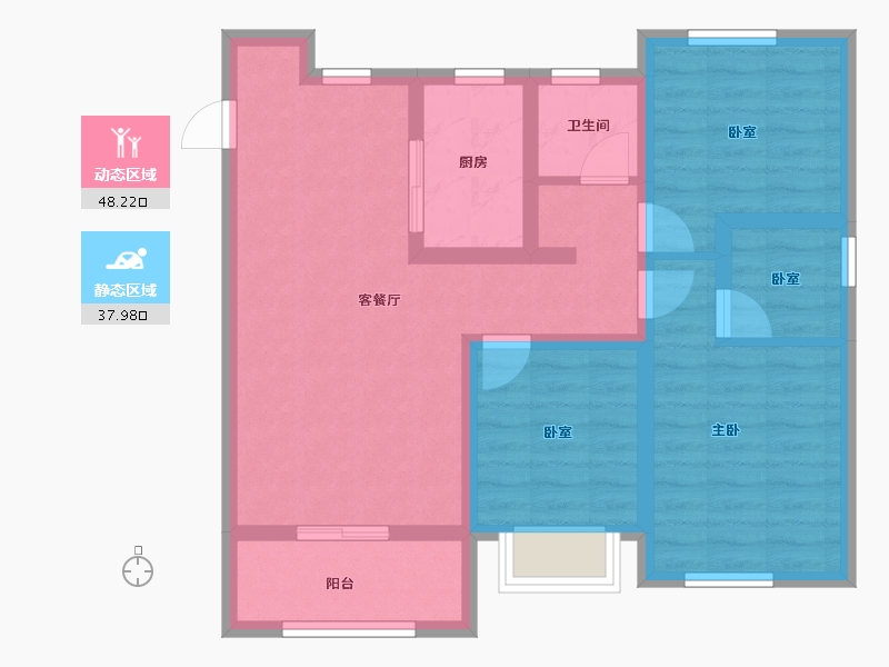 山西省-晋城市-华悦郡府-94.40-户型库-动静分区