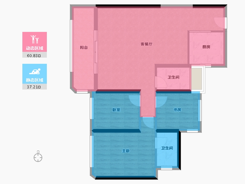 广东省-广州市-中海观云府-82.78-户型库-动静分区