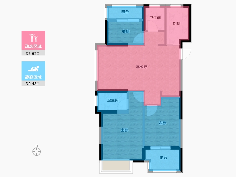 浙江省-嘉兴市-中天钱塘玥-71.20-户型库-动静分区