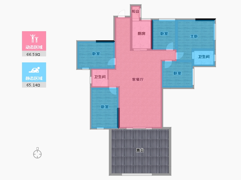 贵州省-六盘水市-六盘水铜锣湾-151.35-户型库-动静分区