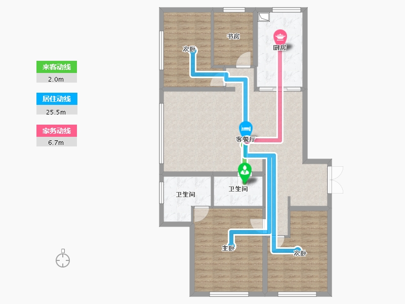 黑龙江省-哈尔滨市-工大家园-111.00-户型库-动静线