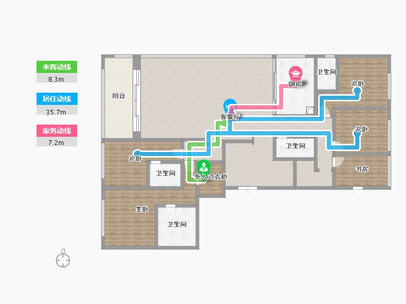 浙江省-杭州市-钱潮鸣翠-243.20-户型库-动静线