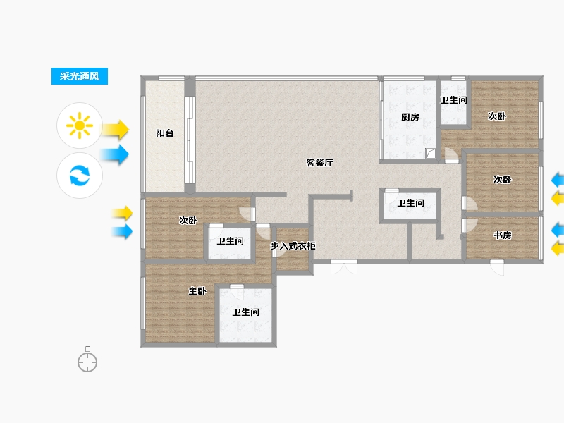 浙江省-杭州市-钱潮鸣翠-243.20-户型库-采光通风