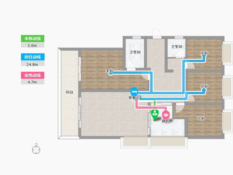 云南省-昆明市-万科公园城市山海和-118.40-户型库-动静线