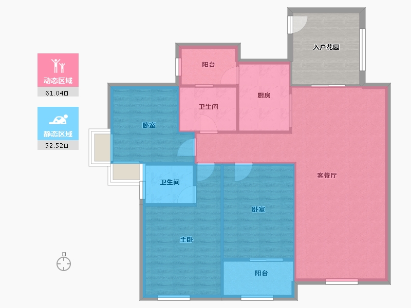 福建省-泉州市-泉州世界贸易中心-104.26-户型库-动静分区