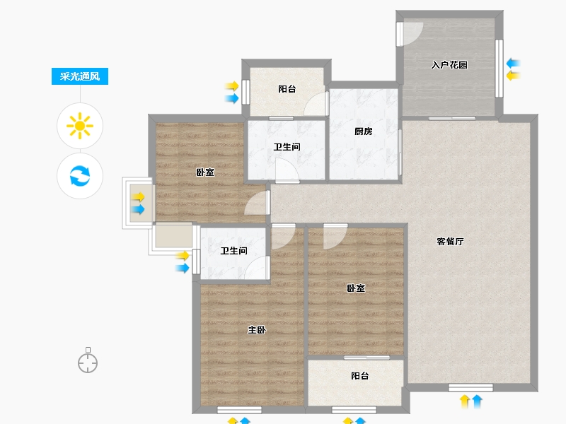 福建省-泉州市-泉州世界贸易中心-104.26-户型库-采光通风