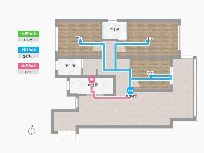 安徽省-合肥市-富煌左岸春晓-104.00-户型库-动静线