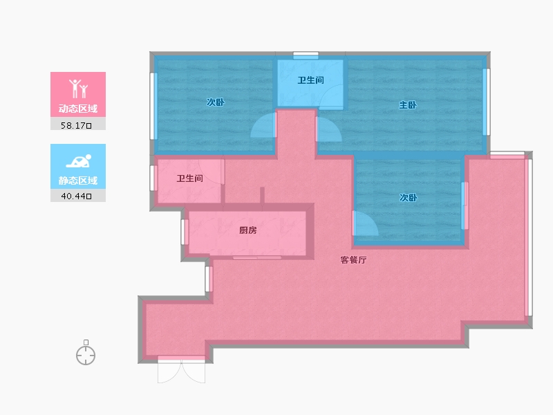 安徽省-合肥市-富煌左岸春晓-104.00-户型库-动静分区