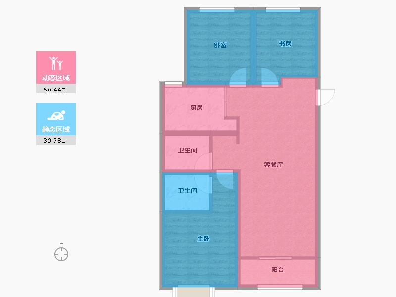 山西省-晋中市-书林家园三期-104.48-户型库-动静分区