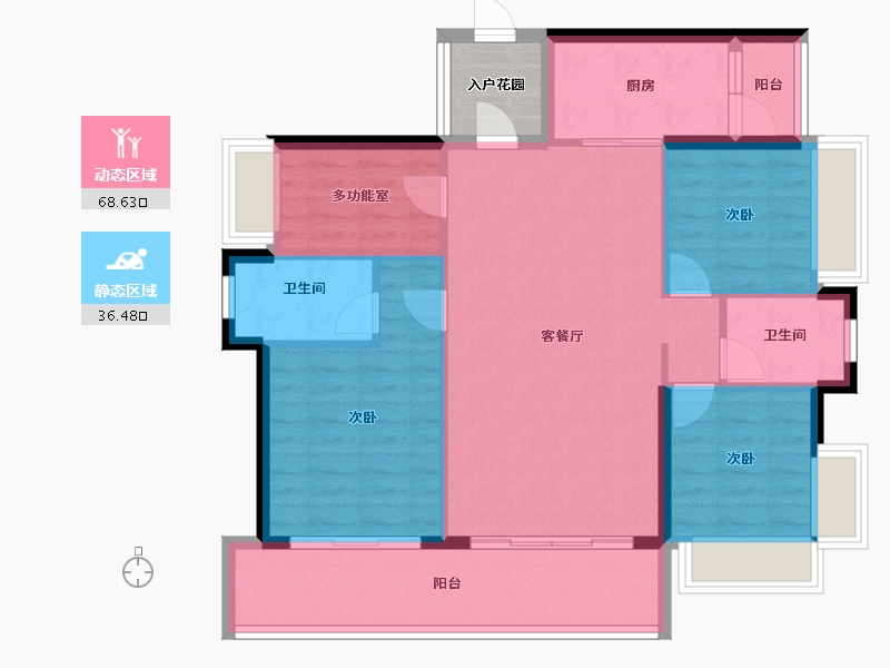 广东省-韶关市-沙湖御景-102.24-户型库-动静分区