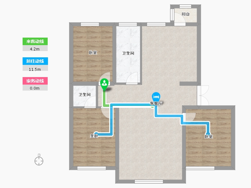 黑龙江省-大庆市-西湖御府-100.34-户型库-动静线