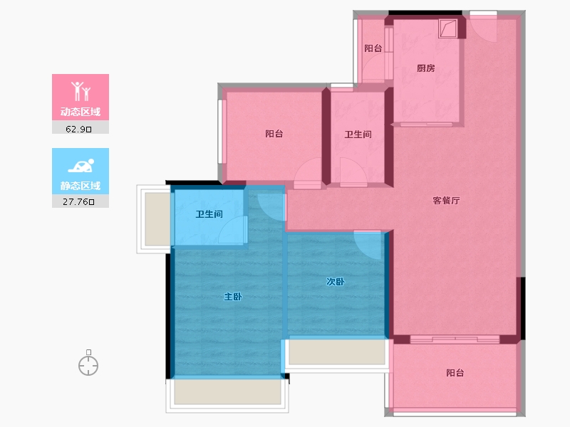 广东省-揭阳市-星河明珠湾-80.00-户型库-动静分区