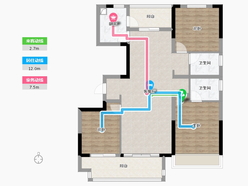 山东省-菏泽市-中铂新天地-96.54-户型库-动静线