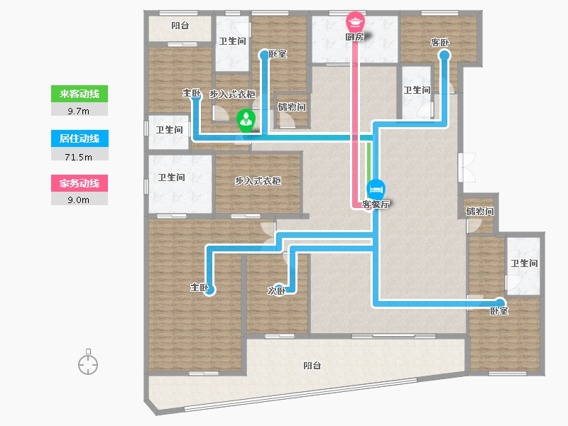 浙江省-杭州市-滨江越秀天澜美境-292.00-户型库-动静线