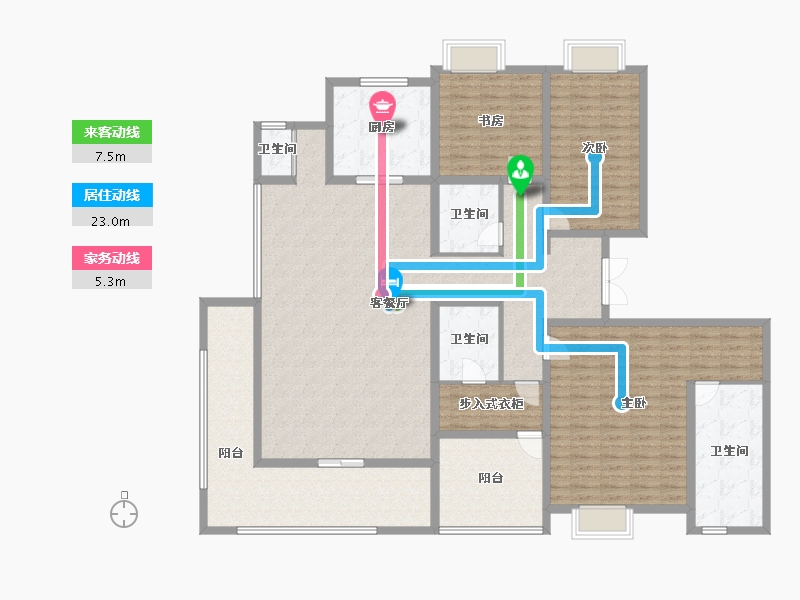 湖南省-长沙市-梦想·凤栖台-191.41-户型库-动静线