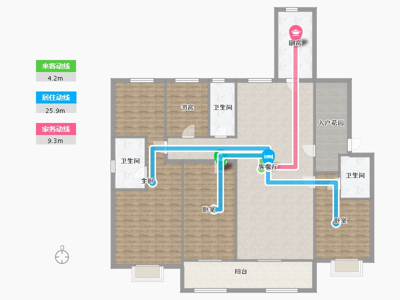 河北省-衡水市-阅湾香颂-160.00-户型库-动静线