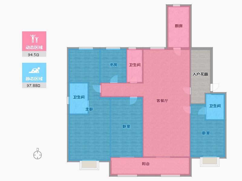 河北省-衡水市-阅湾香颂-160.00-户型库-动静分区