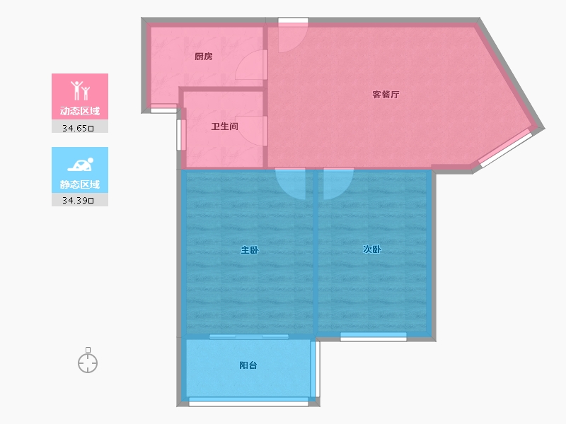 江苏省-苏州市-玉成家园-二期-69.20-户型库-动静分区