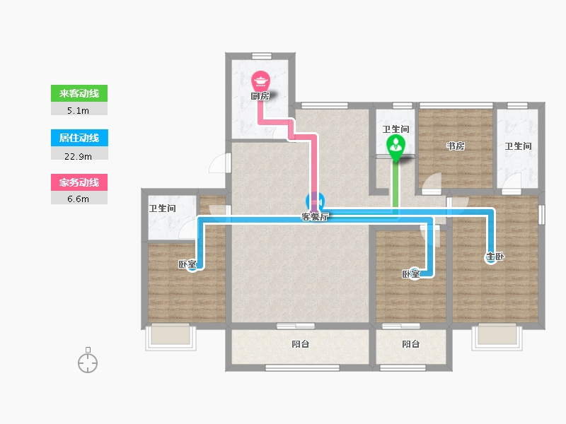 山东省-德州市-德达壹号院-128.79-户型库-动静线