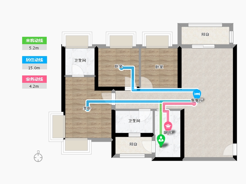 广东省-深圳市-盛龙时代-75.50-户型库-动静线