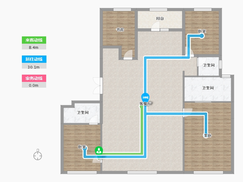 湖南省-长沙市-万科滨江一号-172.13-户型库-动静线