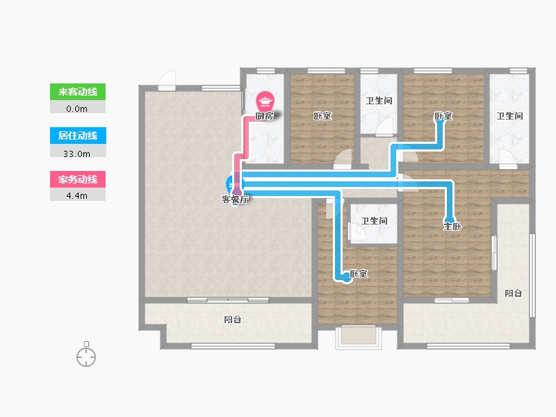 江苏省-宿迁市-富园玖宸府-175.30-户型库-动静线