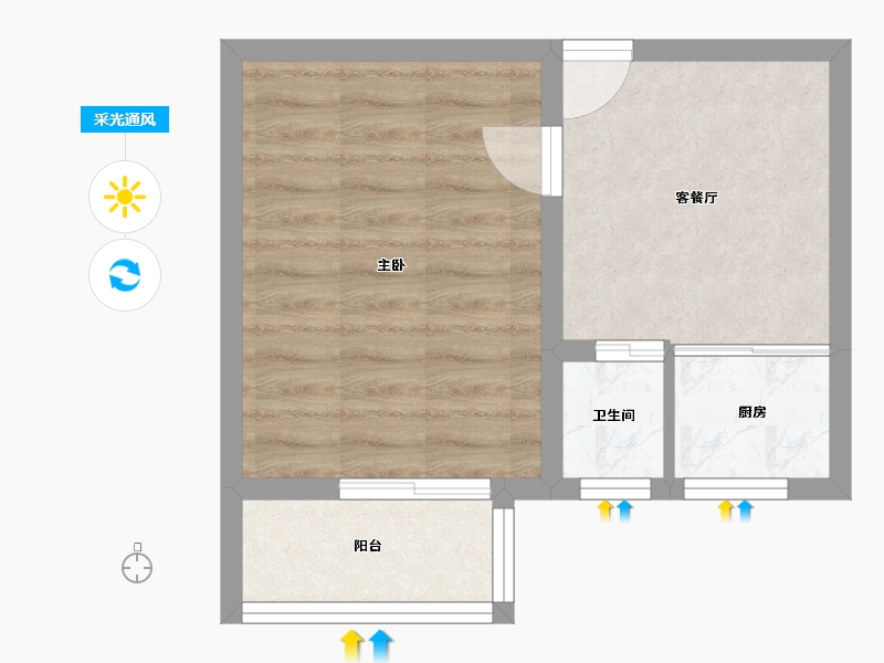 北京-北京市-峪园小区-34.40-户型库-采光通风