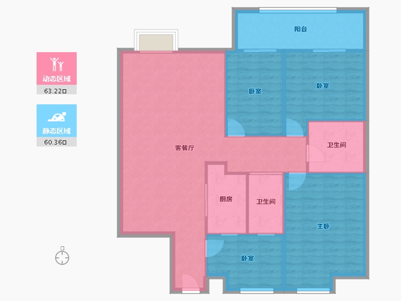 湖南省-长沙市-楚天馨苑-149.60-户型库-动静分区