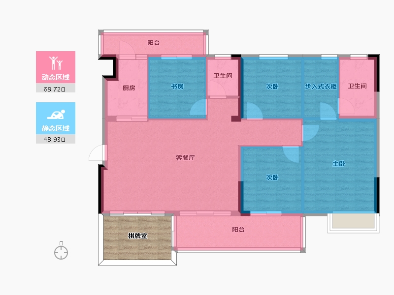 贵州省-毕节市-金海锦苑-102.40-户型库-动静分区