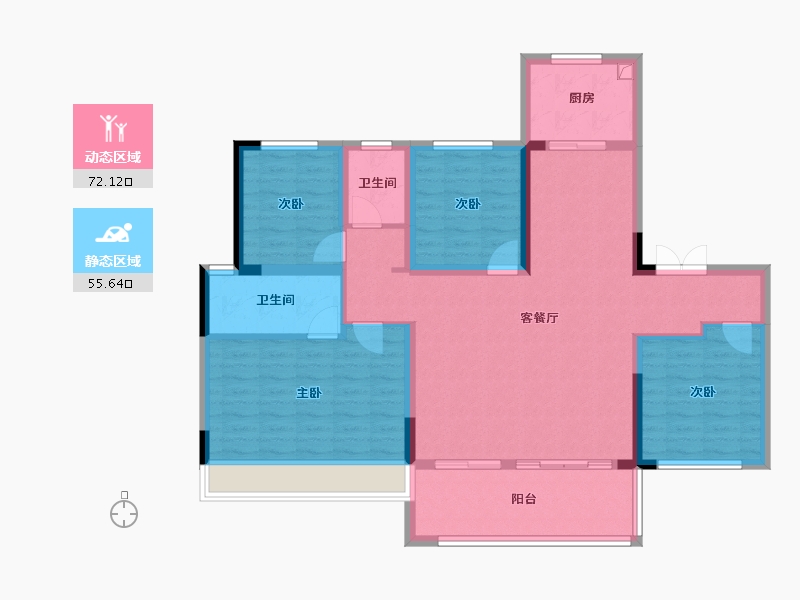 河南省-漯河市-苏荷揽月庭-114.40-户型库-动静分区