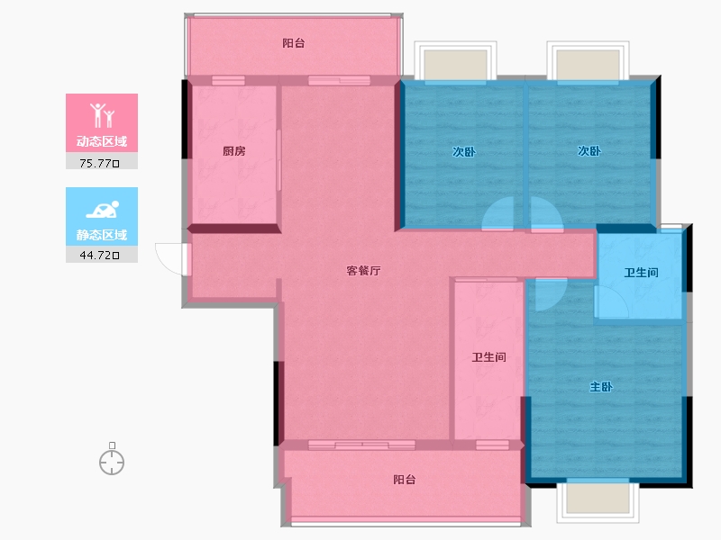 湖南省-怀化市-大汉龙城-111.20-户型库-动静分区