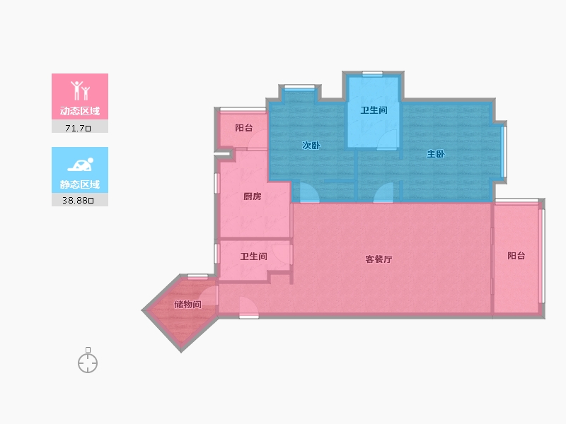 上海-上海市-张江汤臣豪园-一期-98.40-户型库-动静分区