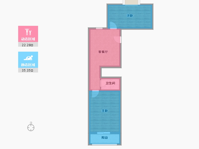 北京-北京市-翠林二里社区-49.48-户型库-动静分区