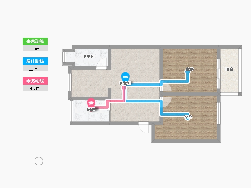 江西省-南昌市-法院宿舍-69.00-户型库-动静线