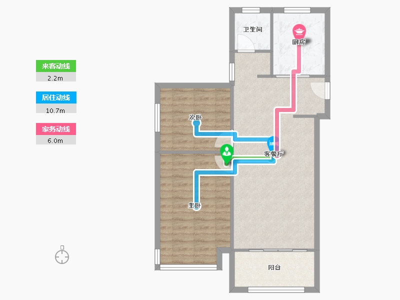 安徽省-芜湖市-玖玺台-74.40-户型库-动静线