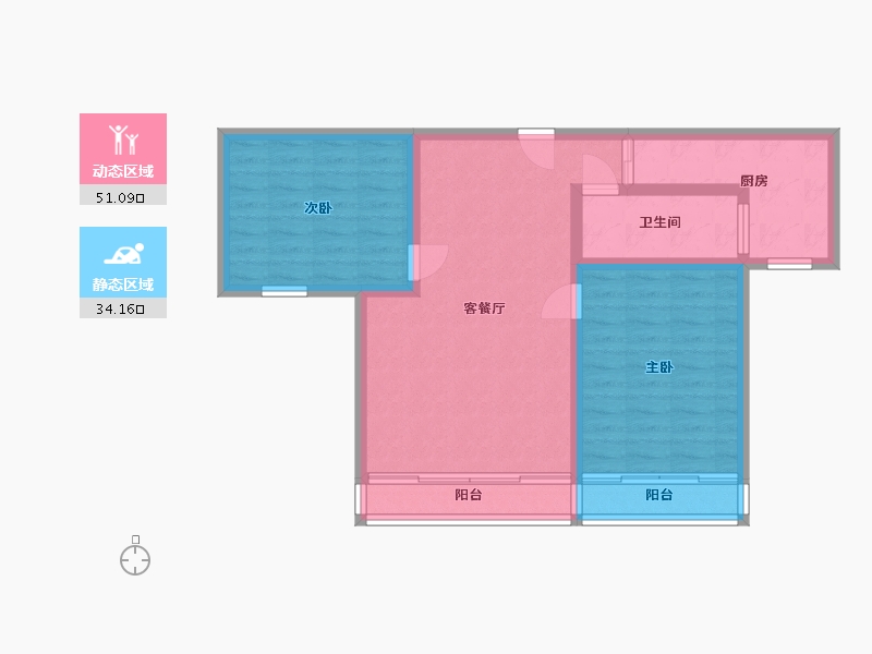 江苏省-连云港市-名豪天台苑-68.80-户型库-动静分区