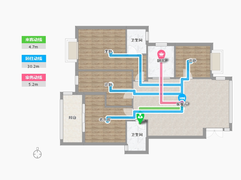 广西壮族自治区-桂林市-君临荔江-120.00-户型库-动静线