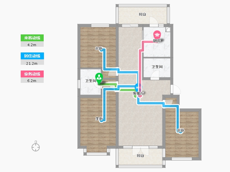 黑龙江省-哈尔滨市-尚东辉煌城-105.00-户型库-动静线