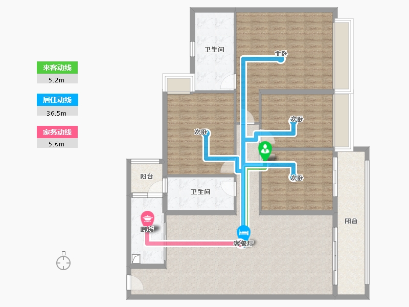 广东省-广州市-西海名苑-144.00-户型库-动静线