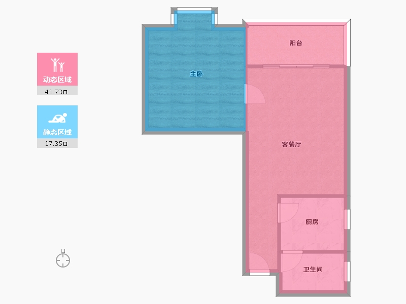 广东省-惠州市-石湖苑-51.70-户型库-动静分区