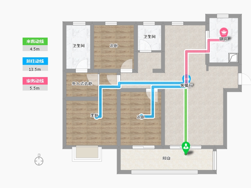 甘肃省-陇南市-文鼎鑫苑-102.36-户型库-动静线