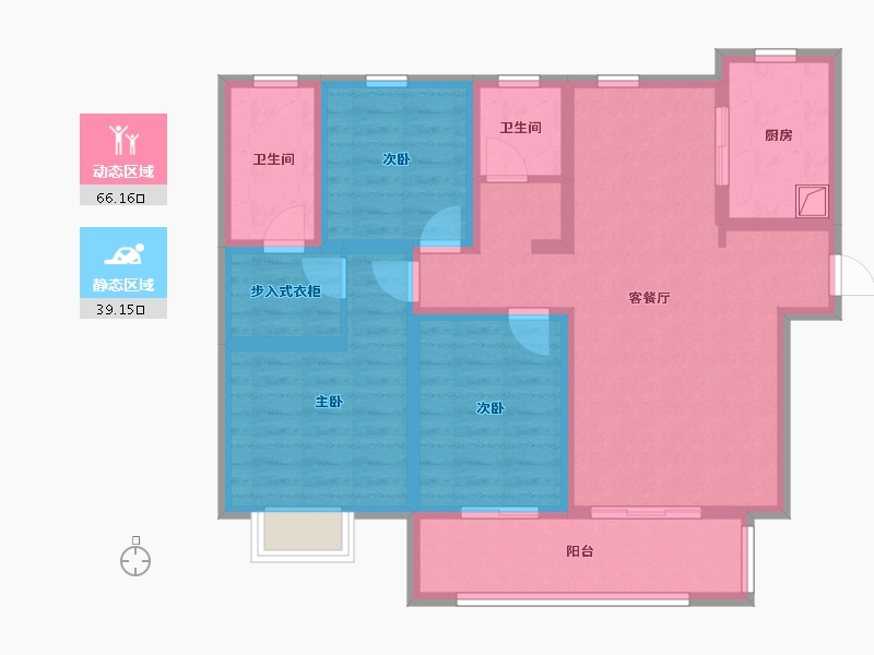 甘肃省-陇南市-文鼎鑫苑-102.36-户型库-动静分区