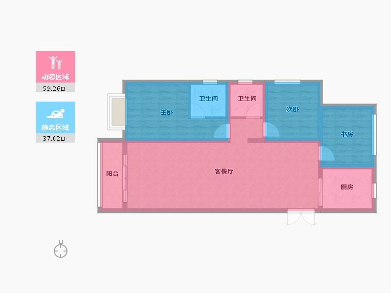 甘肃省-金昌市-龙首诗苑-98.00-户型库-动静分区