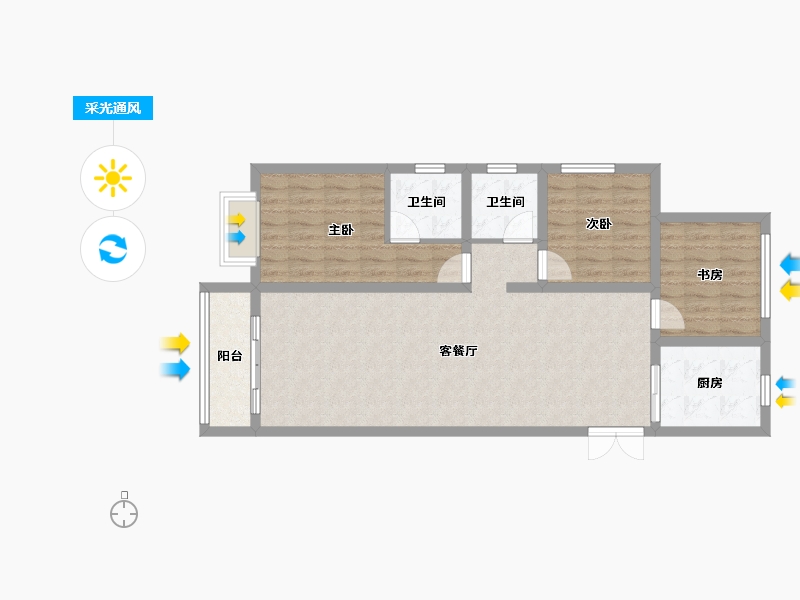 甘肃省-金昌市-龙首诗苑-98.00-户型库-采光通风